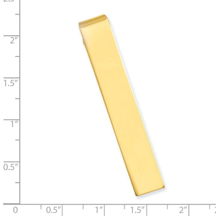Jere Collection Tie Bar Yellow Gold Plated Polished Finish Tie Bar