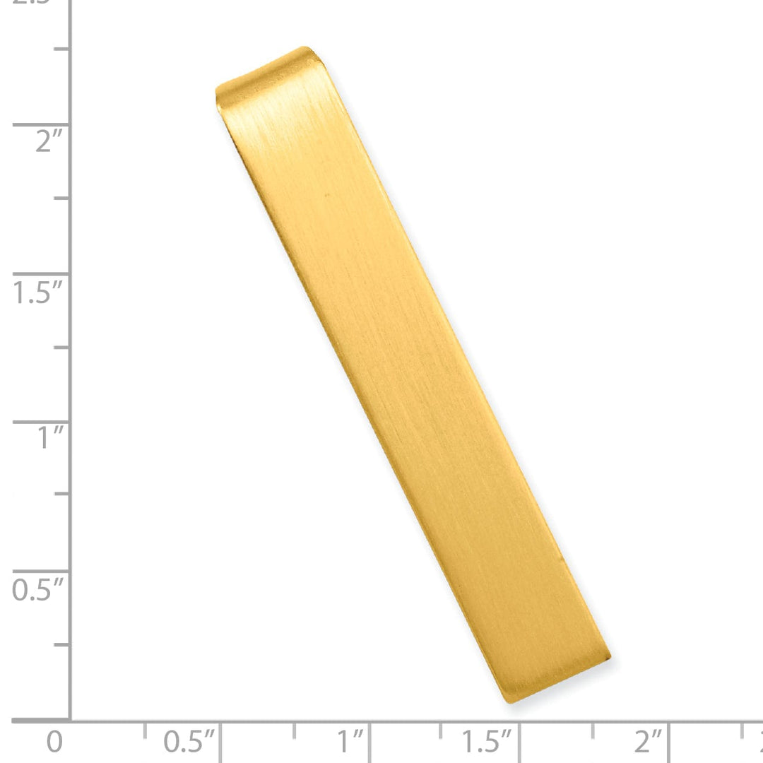 Jere Collection Tie Bar Yellow Gold Plated Satin Finish Tie Bar