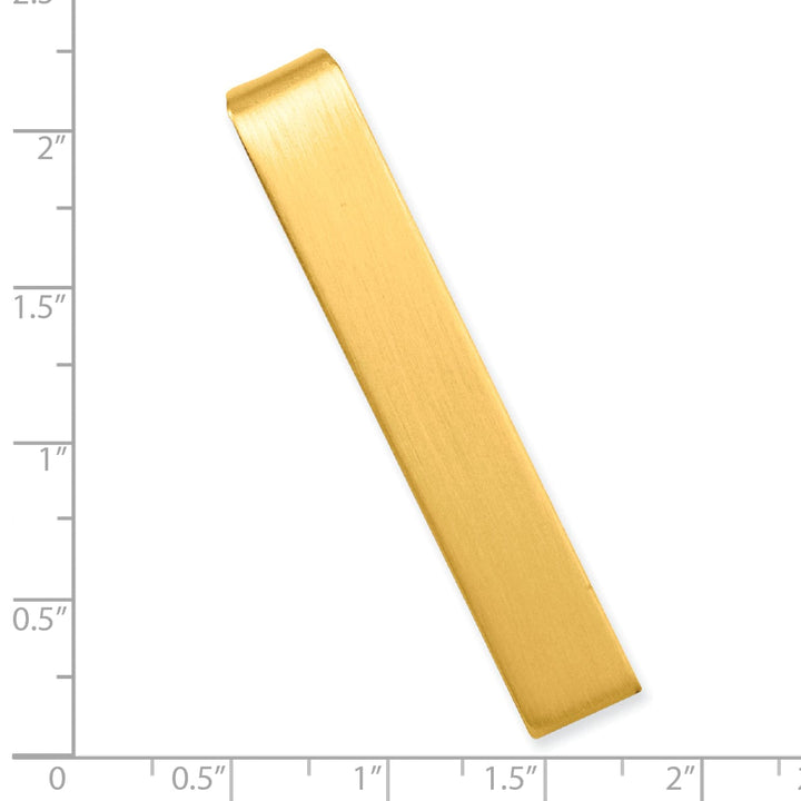 Jere Collection Tie Bar Yellow Gold Plated Satin Finish Tie Bar