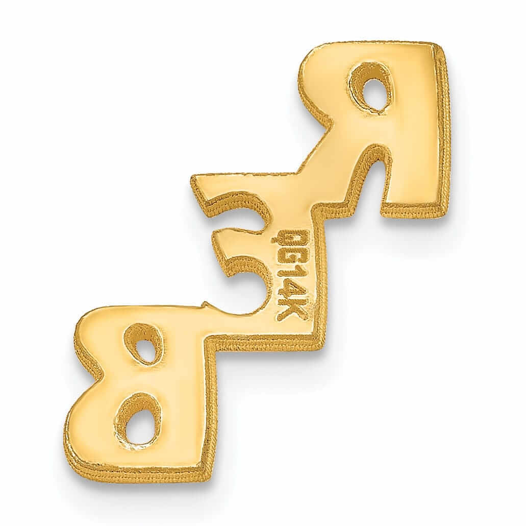 Lovely Rita's Tie Tac 14k Gold Initial Cutout Personalized Tie Tac