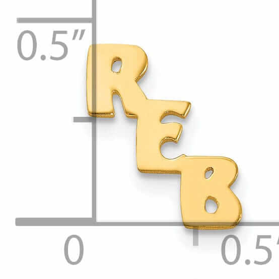 Lovely Rita's Tie Tac 14k Gold Initial Cutout Personalized Tie Tac