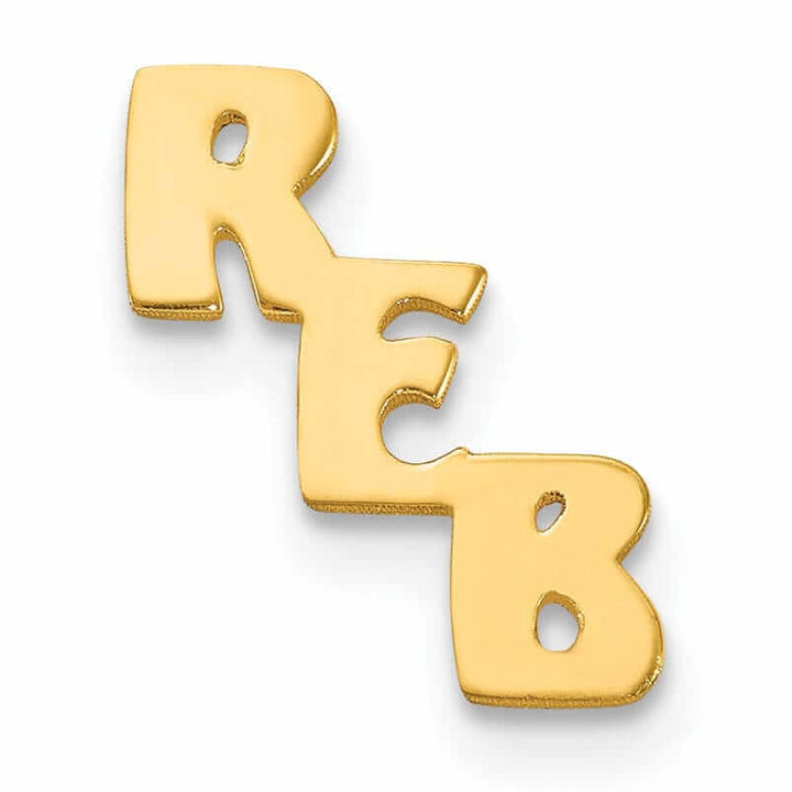 Lovely Rita's Tie Tac 14k Gold Initial Cutout Personalized Tie Tac