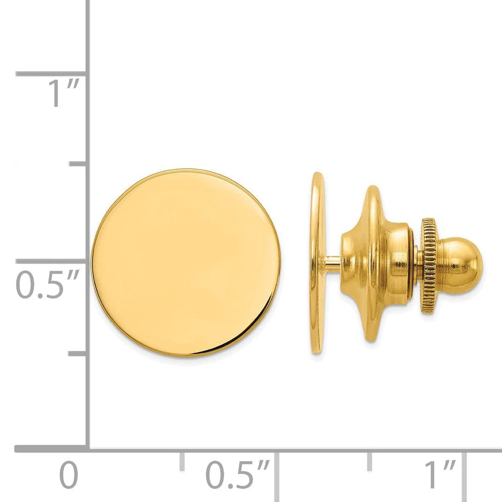 Lovely Rita's Tie Tac 14k Yellow Gold Solid Round Design Tie Tac