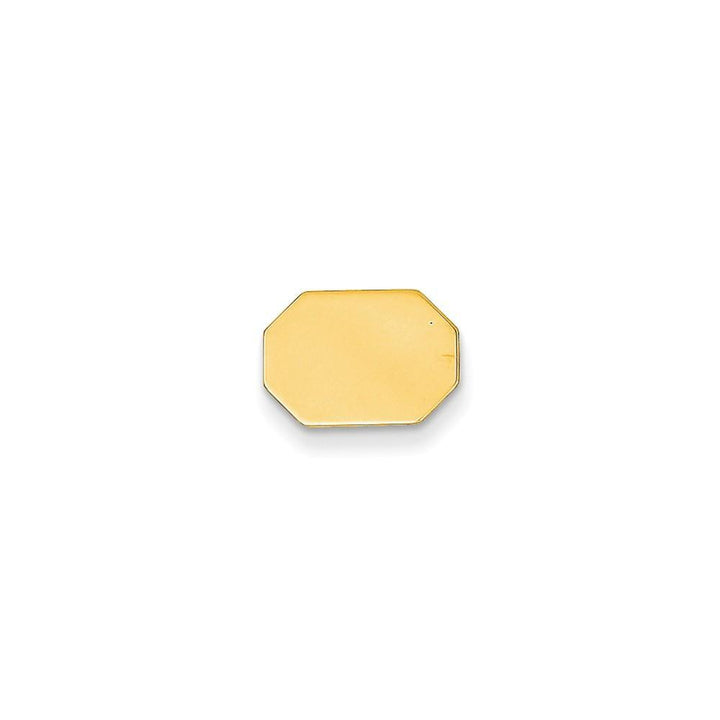 Lovely Rita's Tie Tac Contemporary Style Engraving - $20 14k Yellow Gold Solid Octagon Design Tie Tac