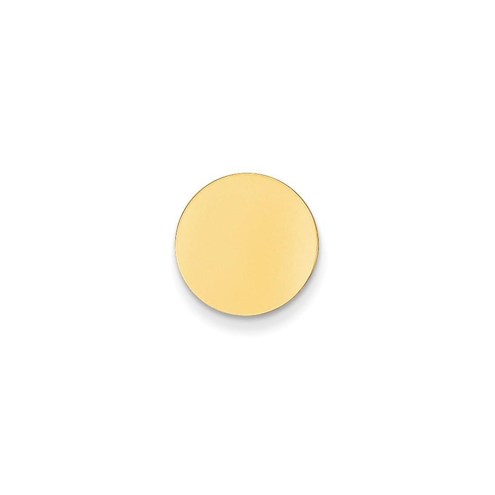 Lovely Rita's Tie Tac Contemporary Style Engraving - $20 14k Yellow Gold Solid Round Design Tie Tac