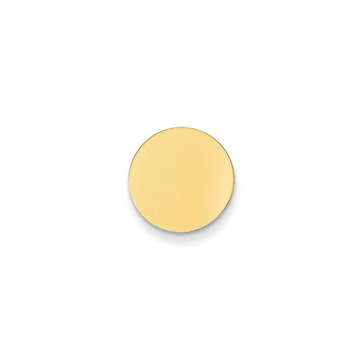 Lovely Rita's Tie Tac Contemporary Style Engraving - $20 14k Yellow Gold Solid Round Design Tie Tac
