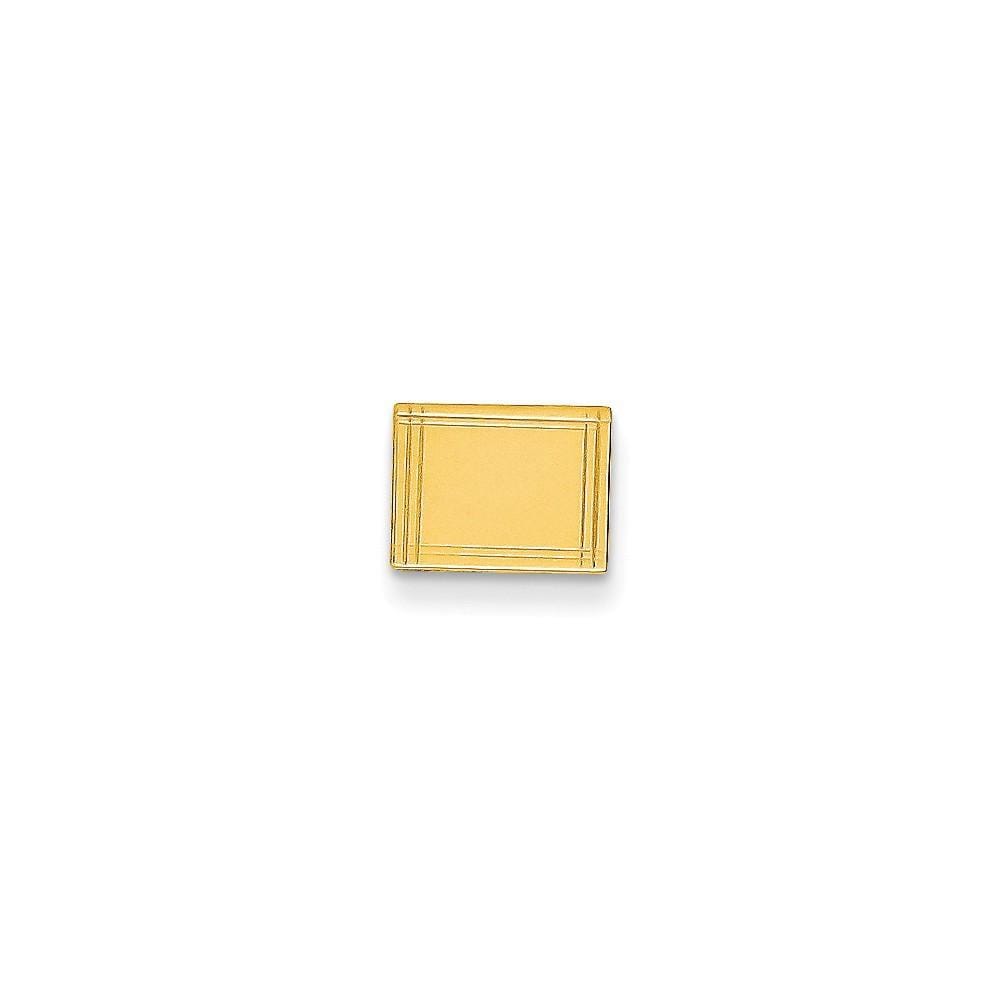 Lovely Rita's Tie Tac Contemporary Style Engraving - $20 14k Yellow Gold Solid Square Design Tie Tac.