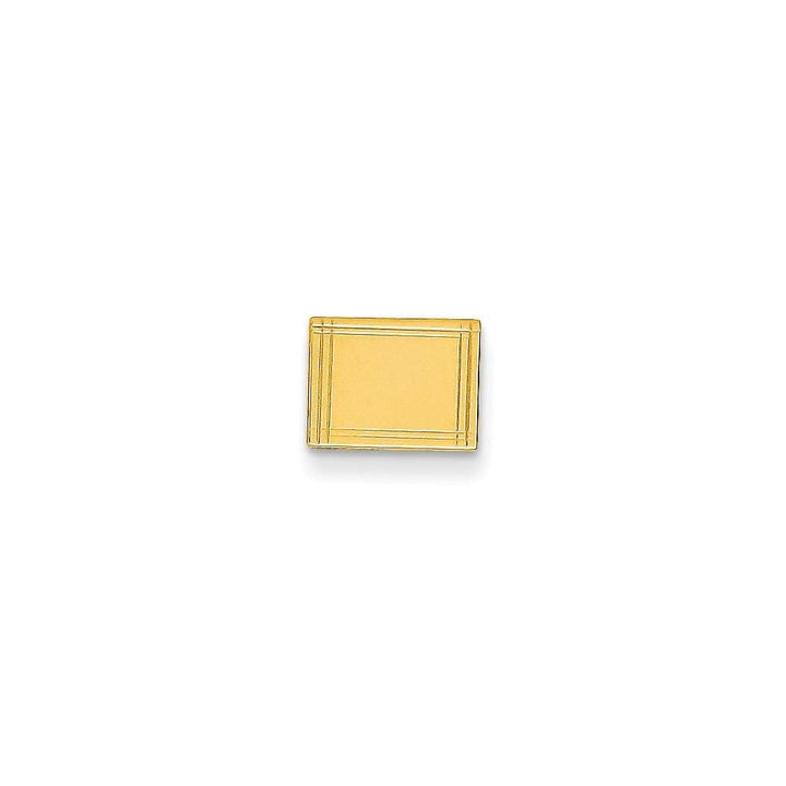 Lovely Rita's Tie Tac Contemporary Style Engraving - $20 14k Yellow Gold Solid Square Design Tie Tac.