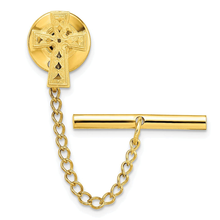 Kelly Waters Tie Tac Gold Plated Celtic Cross Tie Tac