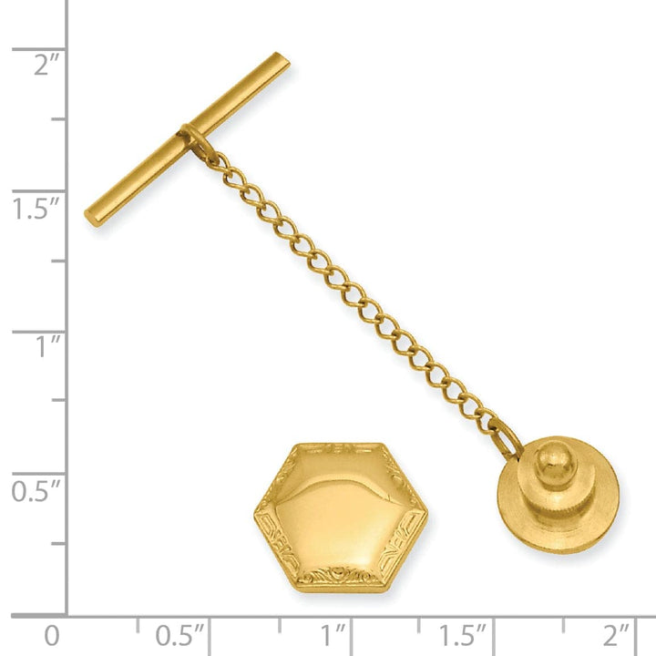 Kelly Waters Tie Tac Gold Plated Hexagon Tie Tac