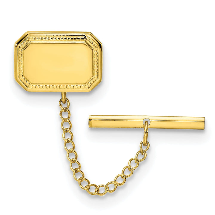 Kelly Waters Tie Tac Gold Plated Polished Rectangle Tie Tac