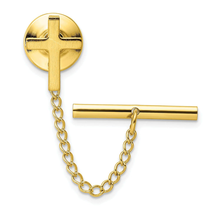 Kelly Waters Tie Tac Gold Plated Small Plain Cross Tie Tac