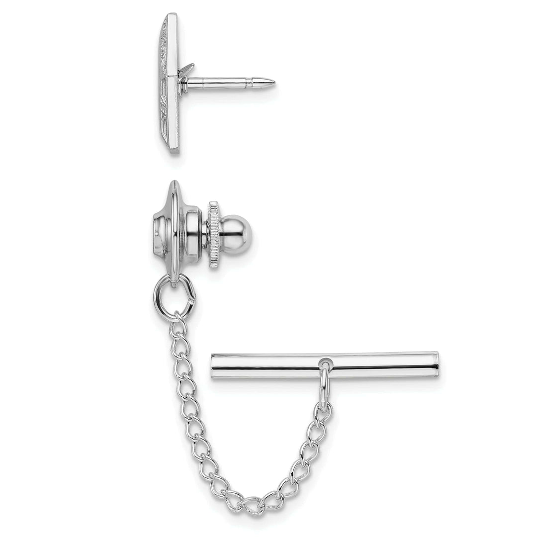 Kelly Waters Tie Tac Rhodium Hexagon Tie Tac