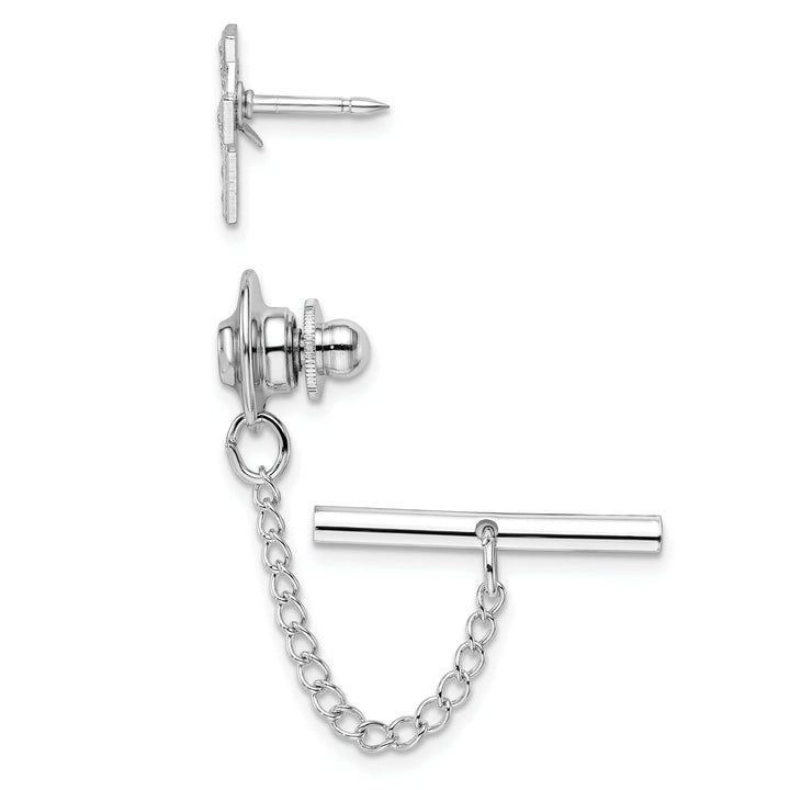 Kelly Waters Tie Tac Rhodium Plated Celtic Cross Tie Tac