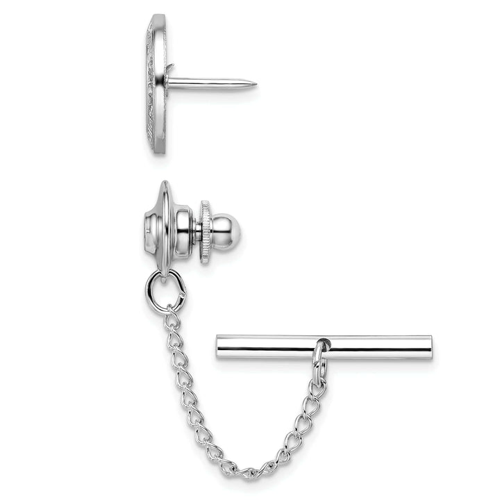 Kelly Waters Tie Tac Rhodium Plated Round Tie Tac