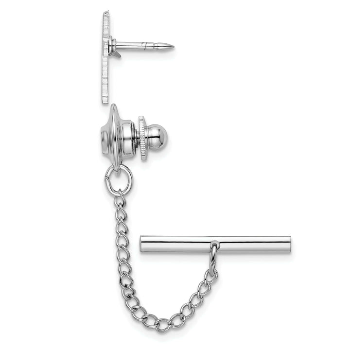 Kelly Waters Tie Tac Rhodium Plated Small Plain Cross Tie Tac