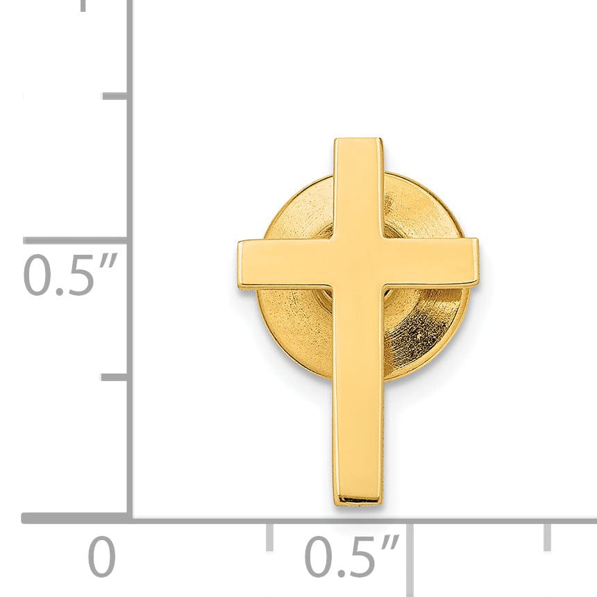 Lovely Rita's Tie Tac Solid 14k Yellow Gold Cross Polished Tie Tac