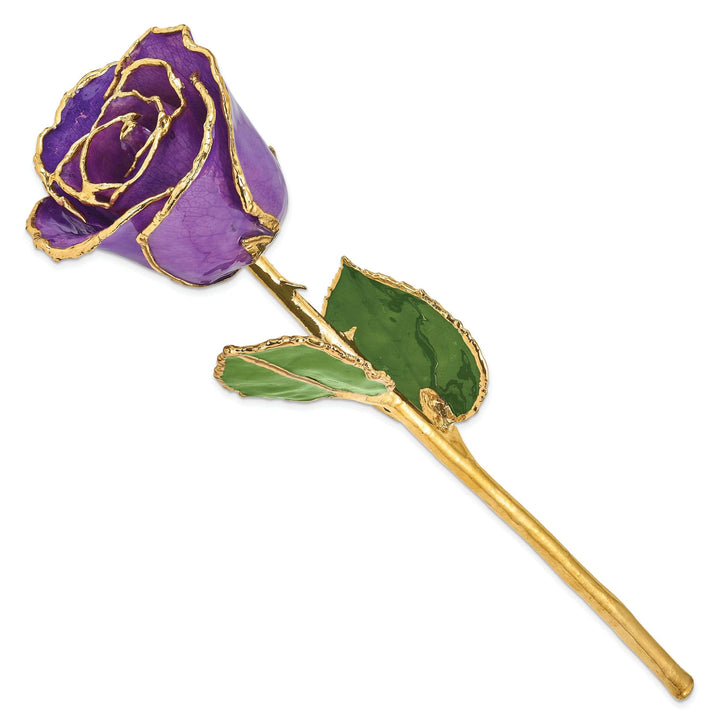 Lovely Rita's Trimmed Rose 24k Gold Plated Trim Lilac Rose