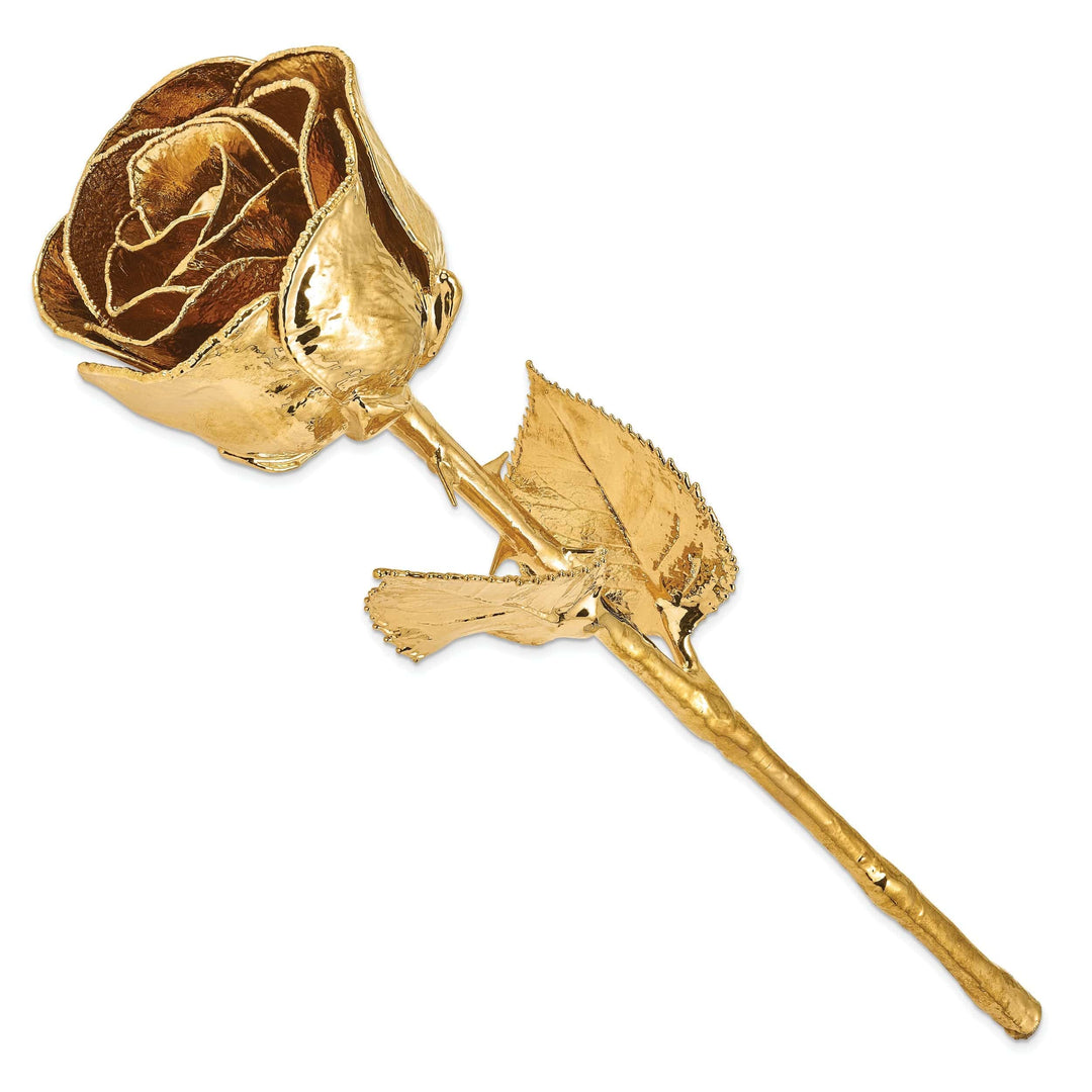 Lovely Rita's Trimmed Rose 24k Gold Plated Trim Rose