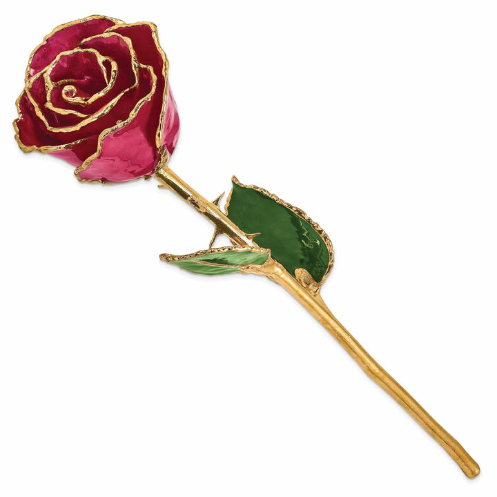 Lovely Rita's Trimmed Rose 24k Gold Plated Trim Ruby Sun Rose
