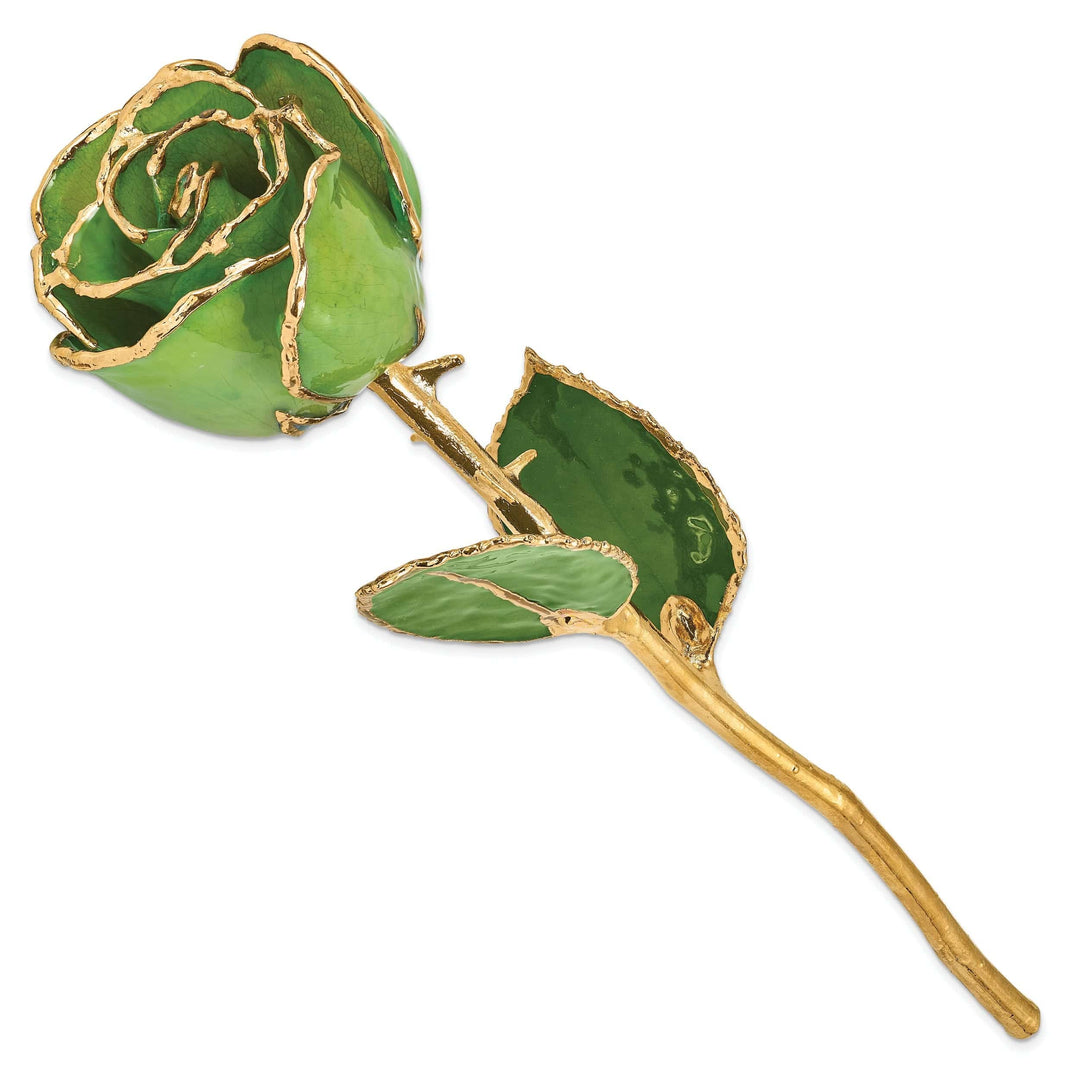Lovely Rita's Trimmed Rose 24k Gold Plated Trimmed Peridot Topaz Rose