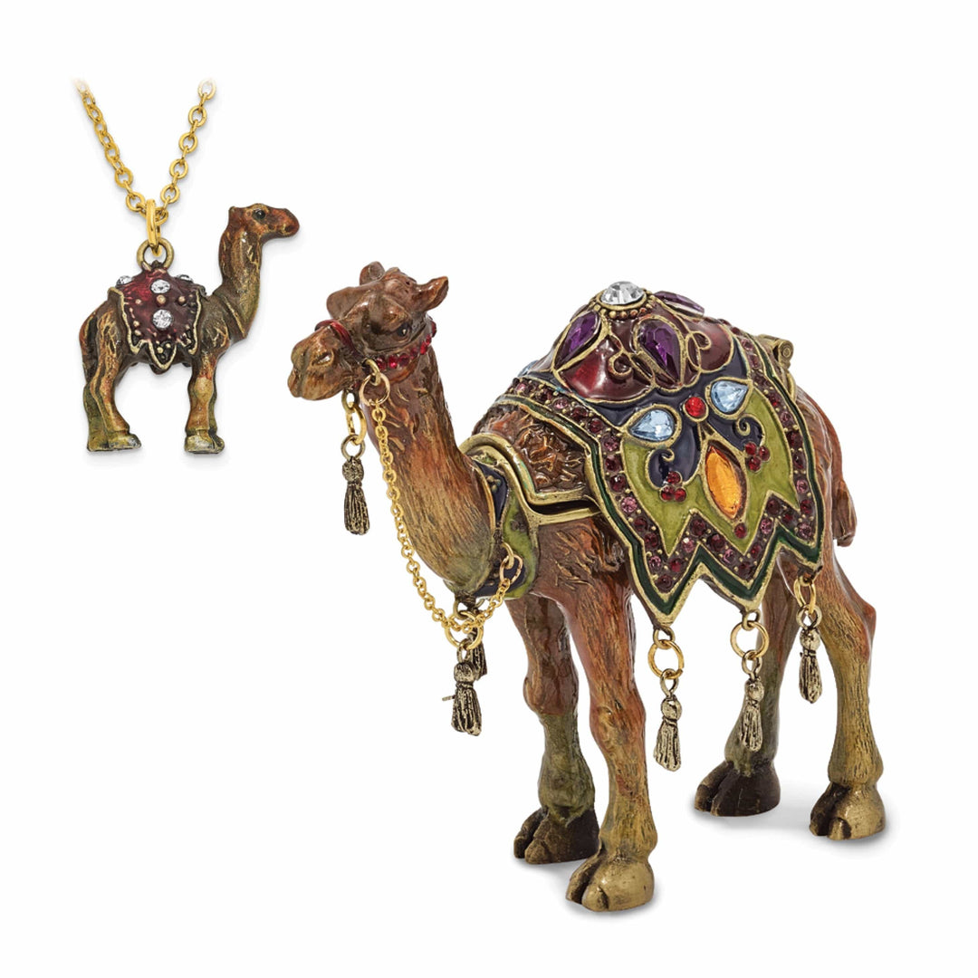 Jere Collection Trinket Box Bejeweled Pewter Desert Camel Trinket Box