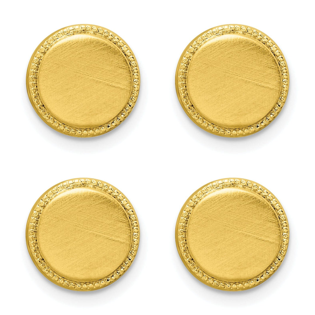 Kelly Waters Tuxedo Studs Gold Plated Four Piece Beaded Tuxedo Studs