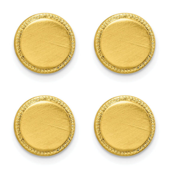 Kelly Waters Tuxedo Studs Gold Plated Four Piece Beaded Tuxedo Studs