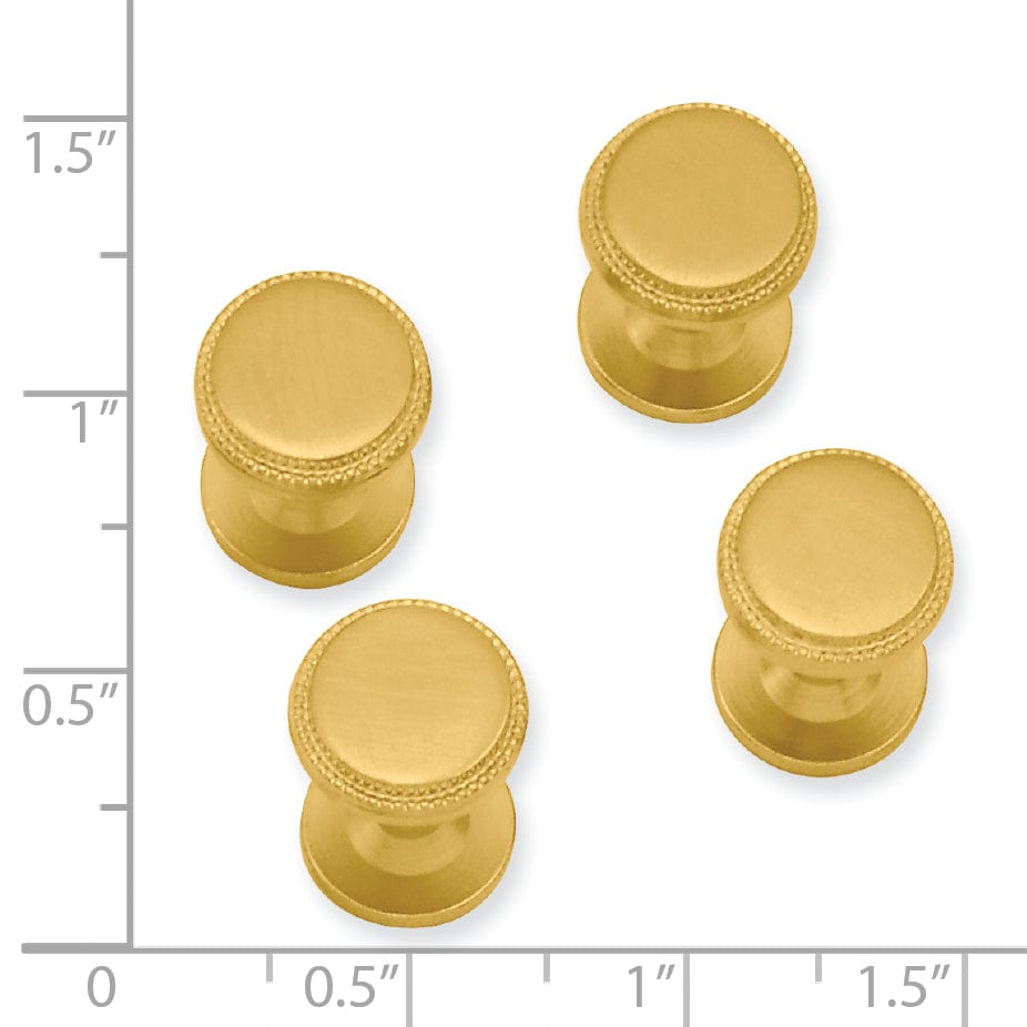 Kelly Waters Tuxedo Studs Gold Plated Four Piece Beaded Tuxedo Studs