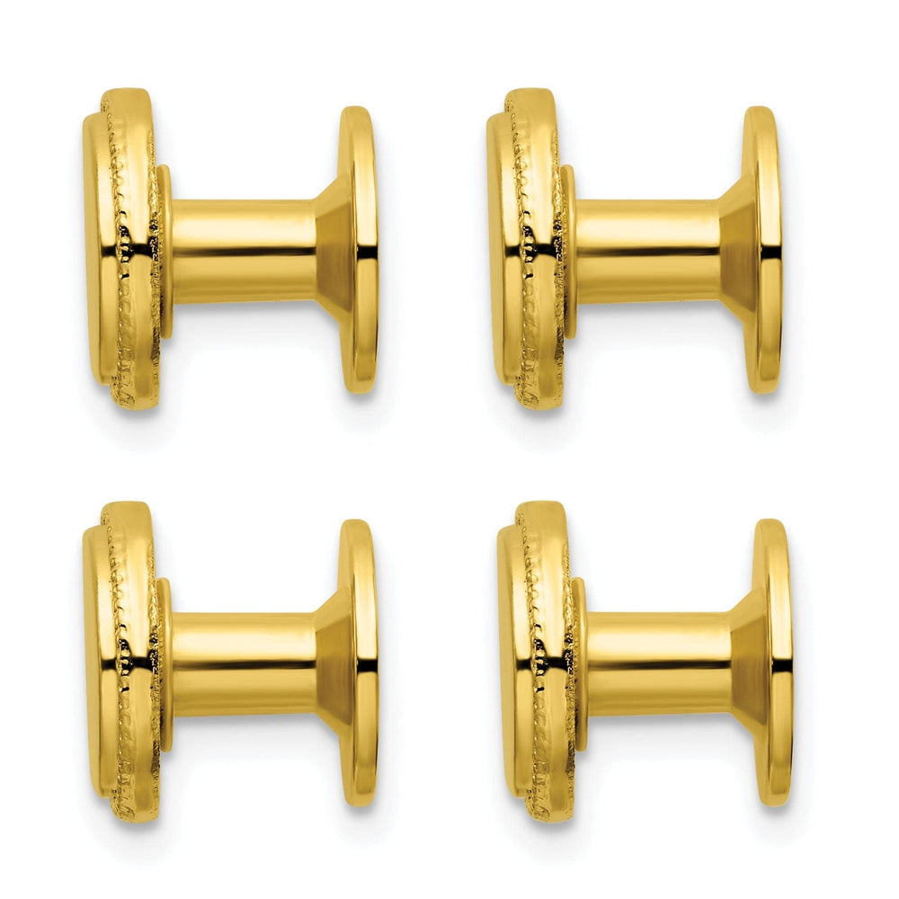 Kelly Waters Tuxedo Studs Gold Plated Four Piece Beaded Tuxedo Studs