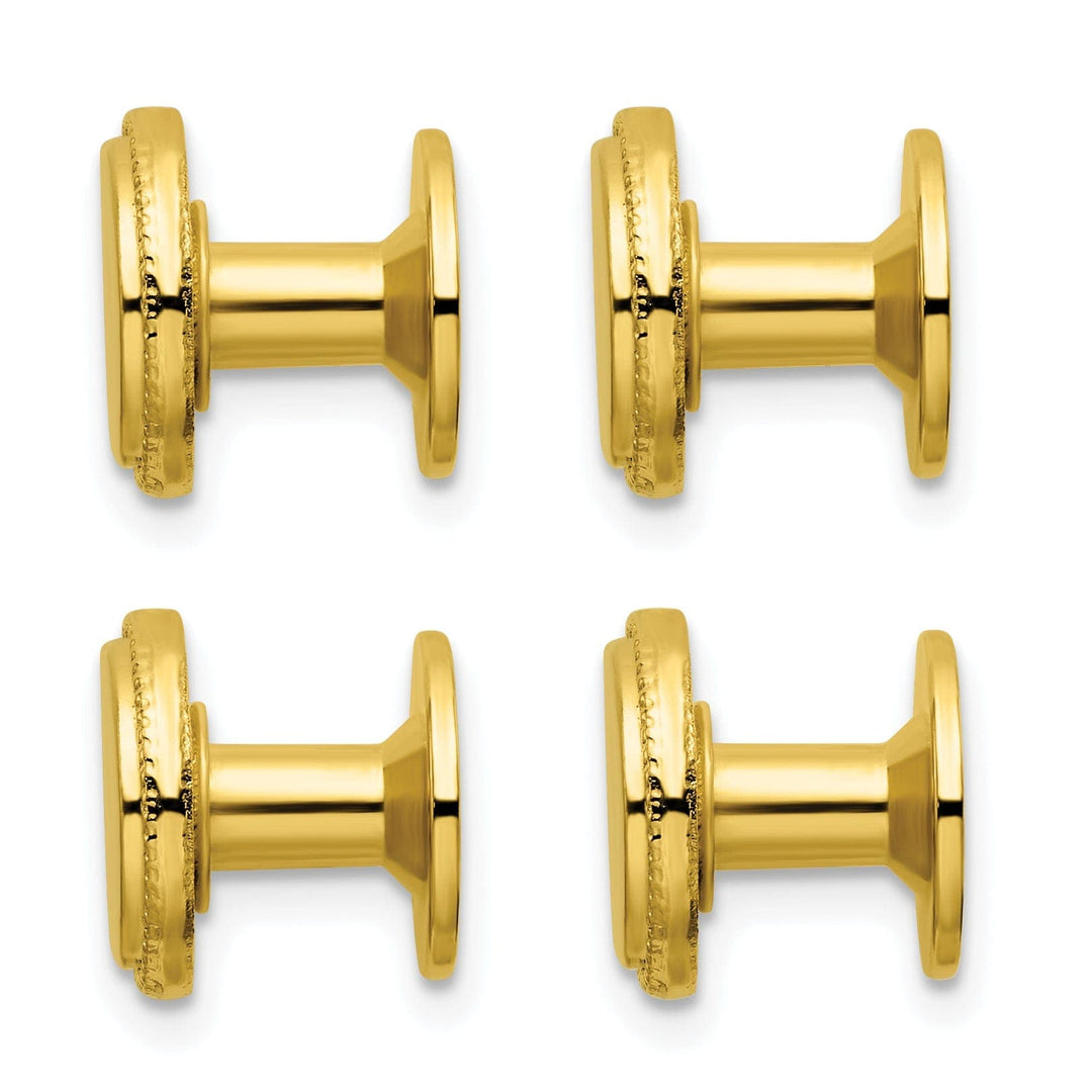 Kelly Waters Tuxedo Studs Gold Plated Four Piece Beaded Tuxedo Studs