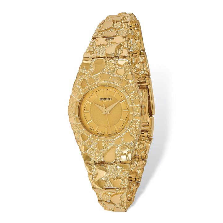 Lovely Rita's Watch 14k Yellow Gold Ladies Circular Nugget Watch
