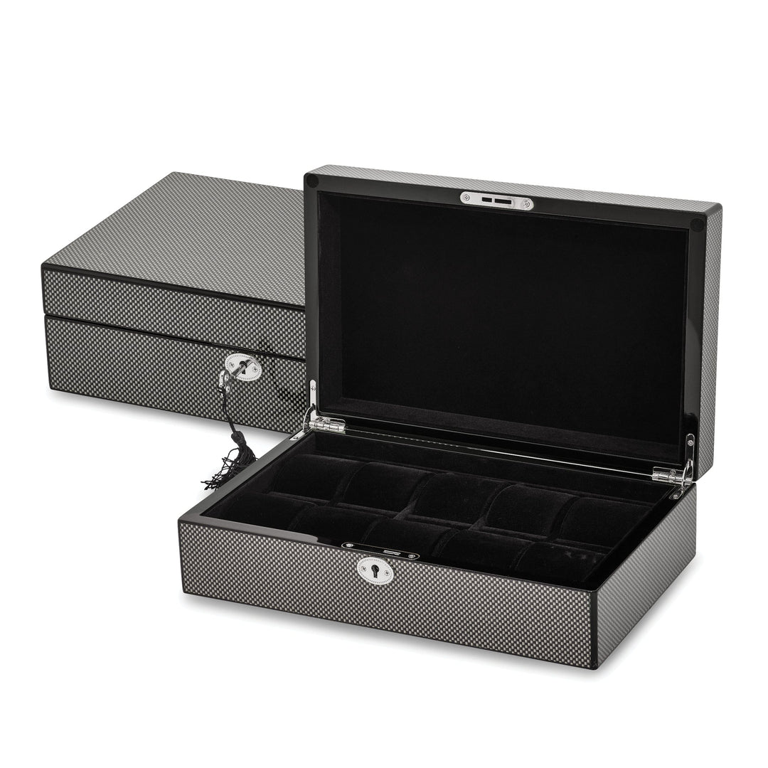 Lovely Rita's Watch Case High Gloss Black Carbon Fiber 10-Watch Case