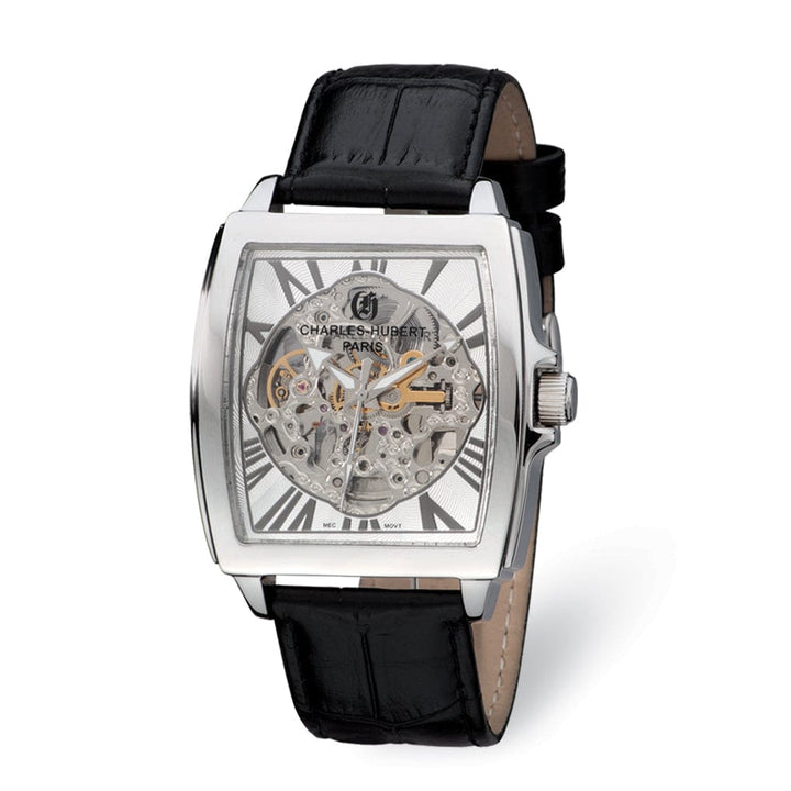 Lovely Rita's Watch Men's Charles Hurbert I.P-Plated Skeleton Dial Watch stainless steel